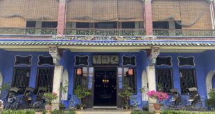 Front View of Cheong Fatt Tze Mansion (The Blue Mansion)